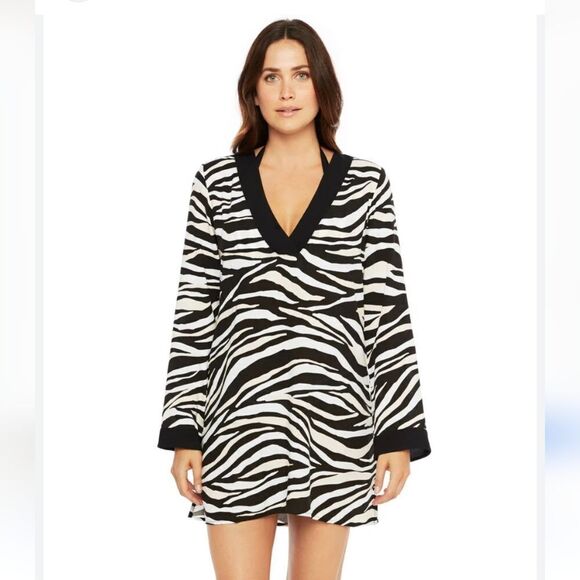 La Blanca Bell Sleeve Multicolor Cover Up Size Small - Picture 1 of 7